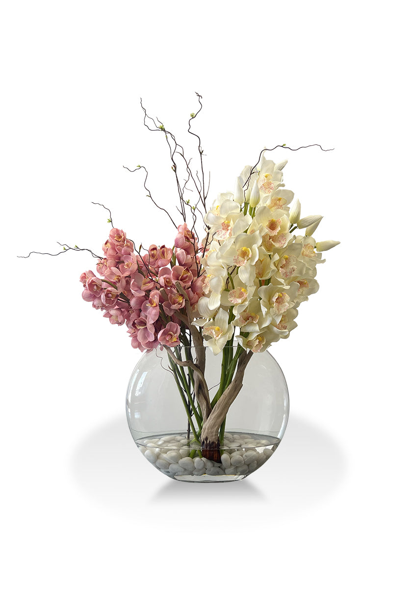 Tropical Blush Orchid Arrangement 🌺