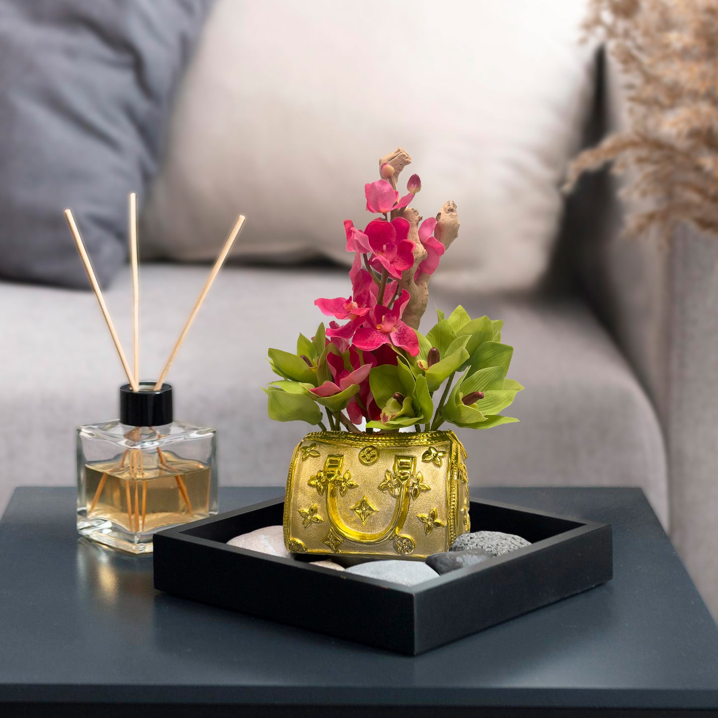 Pink Orchids designer Vase